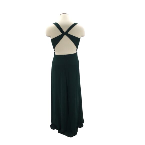 AW BRIDAL 22 3X plus Dark Emerald green bridesmaid guest maxi dress NEW B27 - Picture 3 of 9